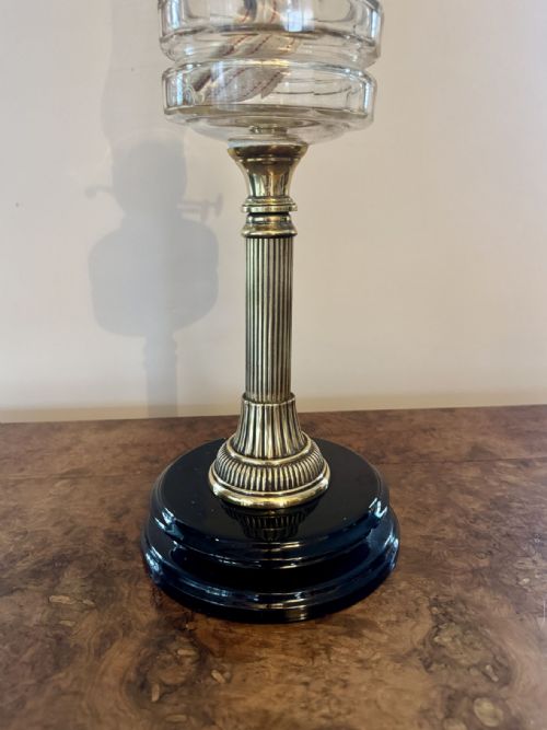 STUNNING QUALITY ANTIQUE VICTORIAN OIL LAMP - ADDITIONAL PHOTO 5