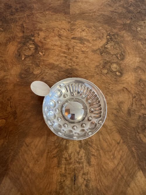 ELEGANT QUALITY ANTIQUE VICTORIAN FRENCH SILVER WINE TASTER - ADDITIONAL PHOTO 1