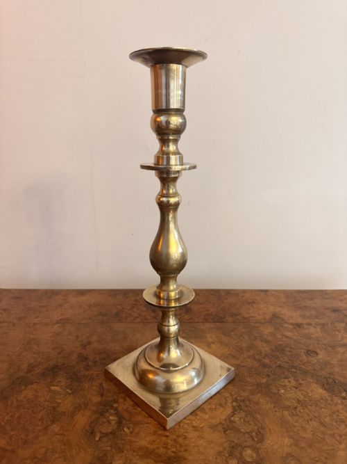 LARGE QUALITY PAIR OF BRASS ANTIQUE CANDLESTICKS - ADDITIONAL PHOTO 1