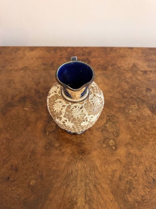 ATTRACTIVE QUALITY ANTIQUE DOLTON LAMBETH JUG BY EMMA SHUTE - ADDITIONAL PHOTO 2