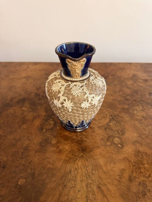 ATTRACTIVE QUALITY ANTIQUE DOLTON LAMBETH JUG BY EMMA SHUTE - ADDITIONAL PHOTO 3
