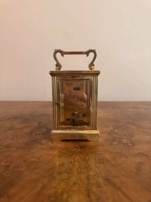 QUALITY ANTIQUE VICTORIAN BRASS CARRIAGE CLOCK - ADDITIONAL PHOTO 2