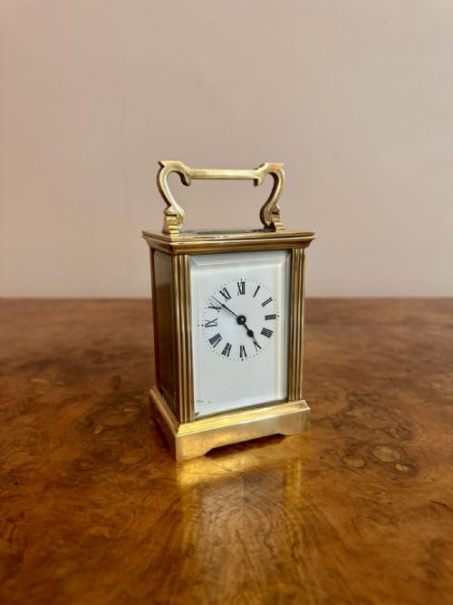 QUALITY ANTIQUE VICTORIAN BRASS CARRIAGE CLOCK - ADDITIONAL PHOTO 3