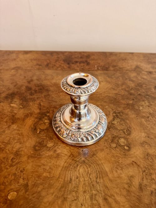 QUALITY PAIR OF ANTIQUE VICTORIAN MINIATURE CANDLESTICKS - ADDITIONAL PHOTO 3
