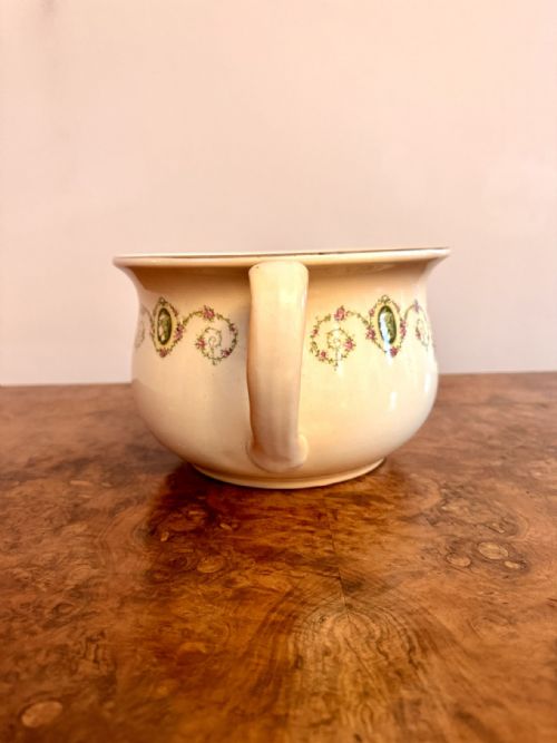 PRETTY ANTIQUE CERAMIC CHAMBER POT - ADDITIONAL PHOTO 4