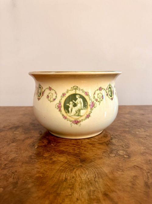 PRETTY ANTIQUE CERAMIC CHAMBER POT - ADDITIONAL PHOTO 2