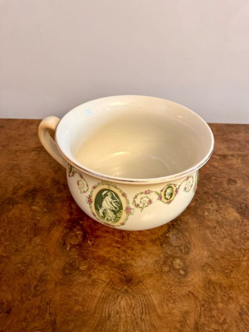 PRETTY ANTIQUE CERAMIC CHAMBER POT - ADDITIONAL PHOTO 6