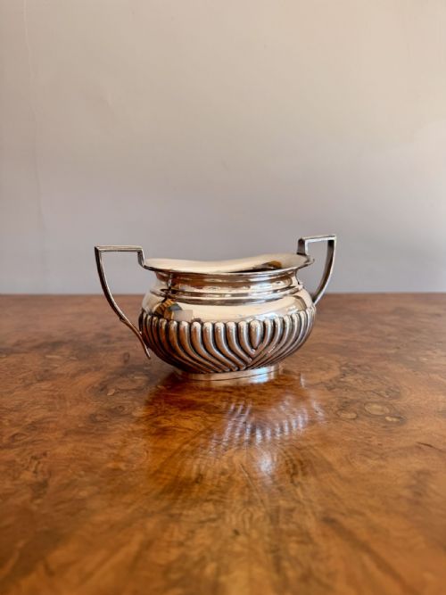 ANTIQUE EDWARDIAN SILVER PLATE THREE PIECE TEA SET - ADDITIONAL PHOTO 1