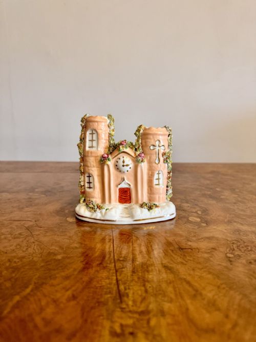 QUALITY ANTIQUE STAFFORDSHIRE FLAT BACK CASTLE - ADDITIONAL PHOTO 3