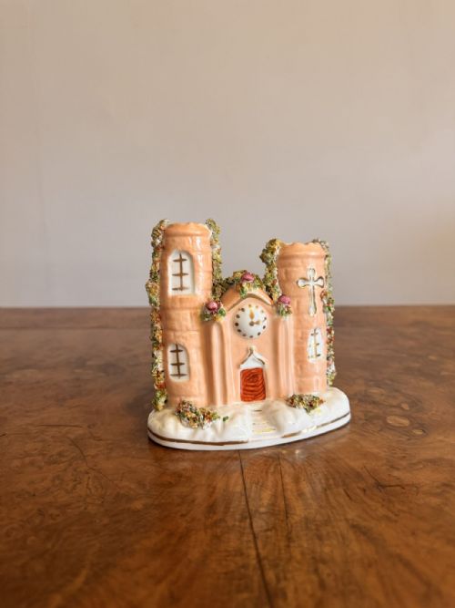 QUALITY ANTIQUE STAFFORDSHIRE FLAT BACK CASTLE - ADDITIONAL PHOTO 2