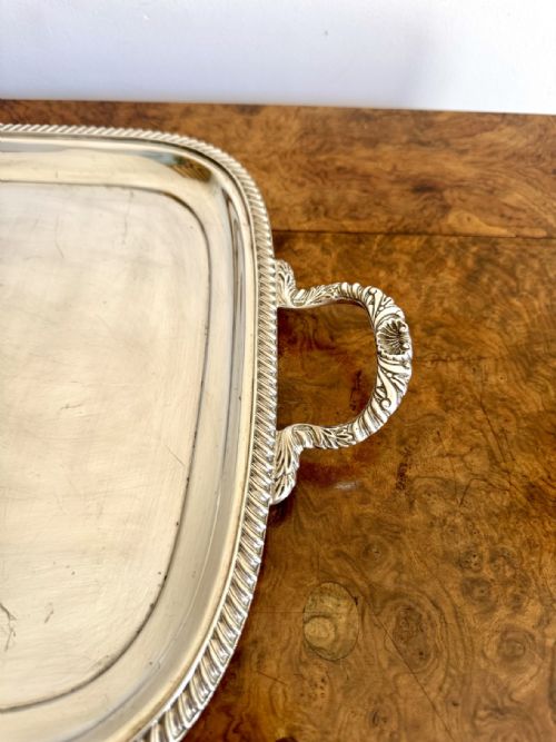 QUALITY ANTIQUE EDWARDIAN SILVER PLATED TRAY - ADDITIONAL PHOTO 1