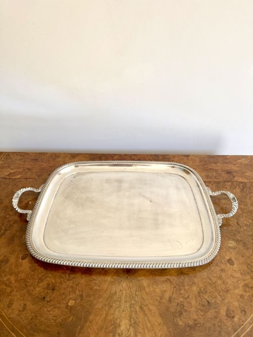 QUALITY ANTIQUE EDWARDIAN SILVER PLATED TRAY