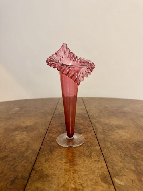 QUALITY COLLECTION OF ANTIQUE CRANBERRY GLASS - ADDITIONAL PHOTO 5