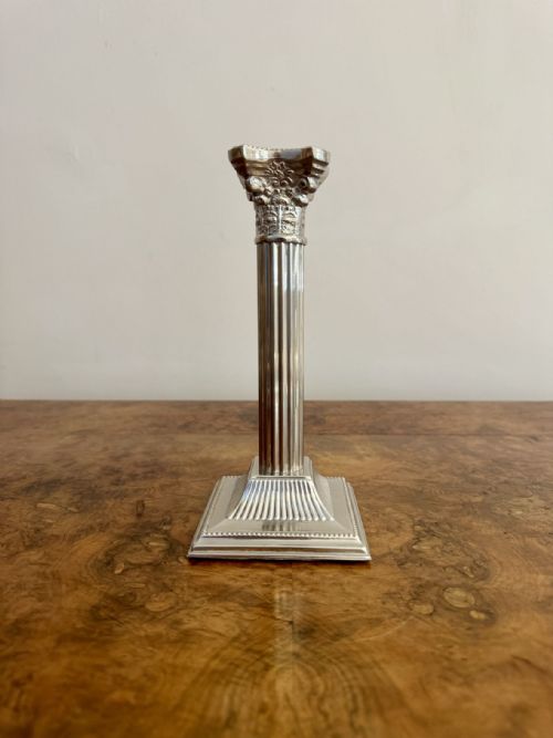 PRETTY PAIR OF ANTIQUE EDWARDIAN SILVER PLATED CANDLESTICKS - ADDITIONAL PHOTO 2