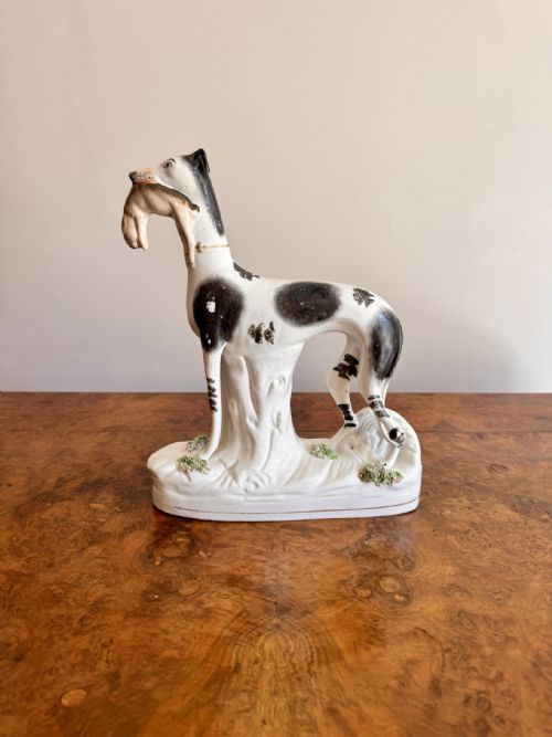 Large Antique Victorian Staffordshire Greyhound