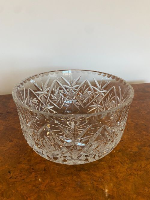 Fantastic Quality Antique Edwardian Cut Glass Fruit Bowl