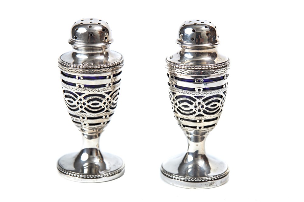 Attractive Pair Of Victorian Silver Pepperettes