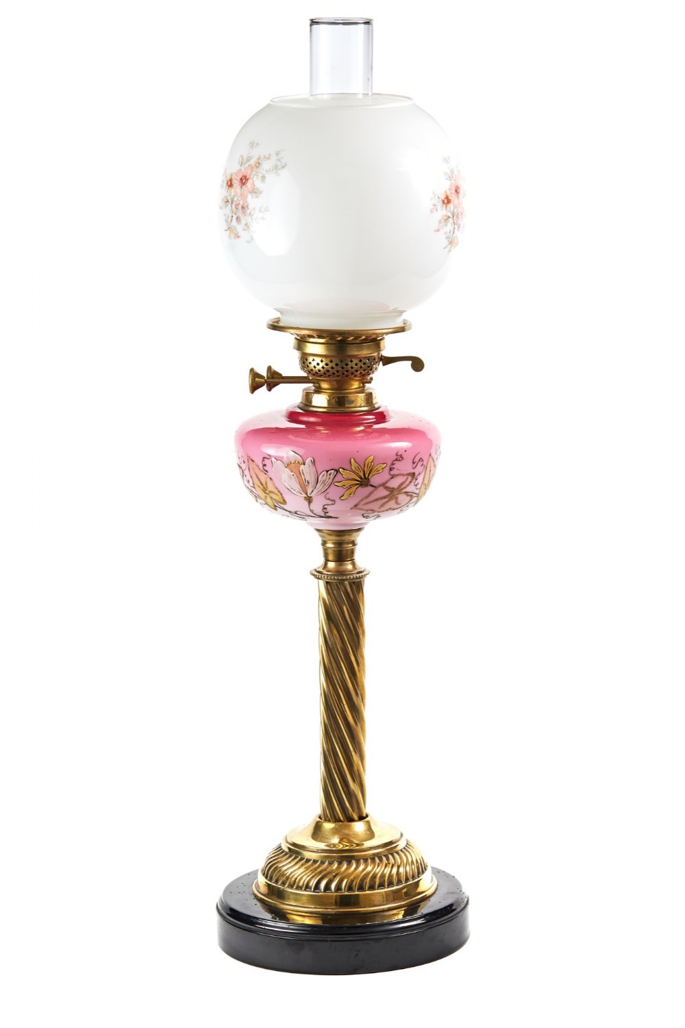 Fine Victorian Brass Oil Lamp