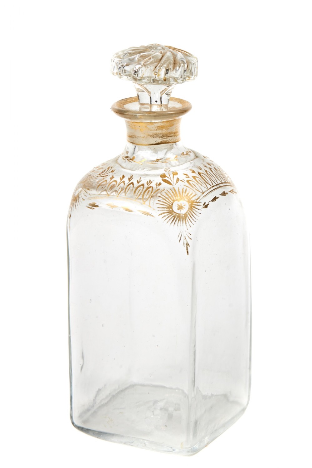 Unusual Antique Gilt Decorated Decanter