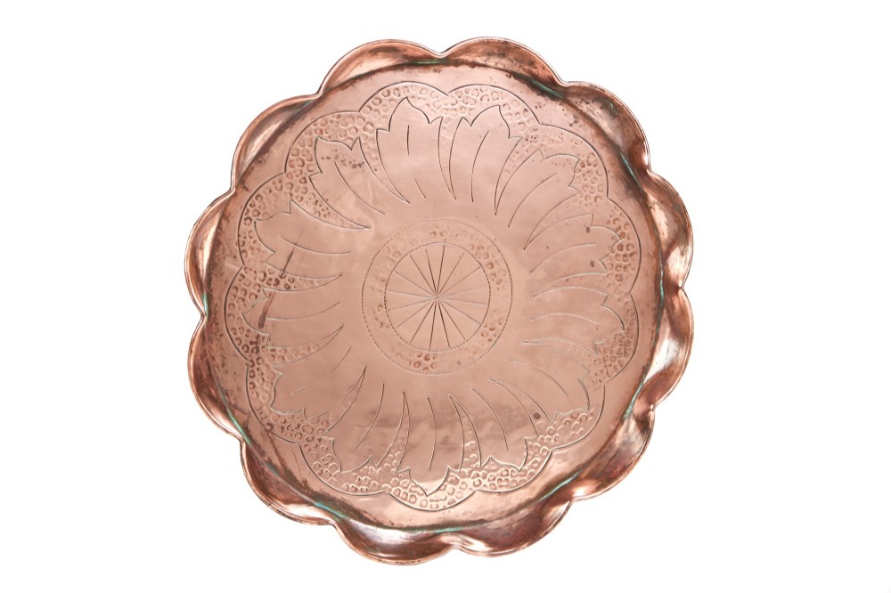 Antique Arts & Crafts Copper Tray
