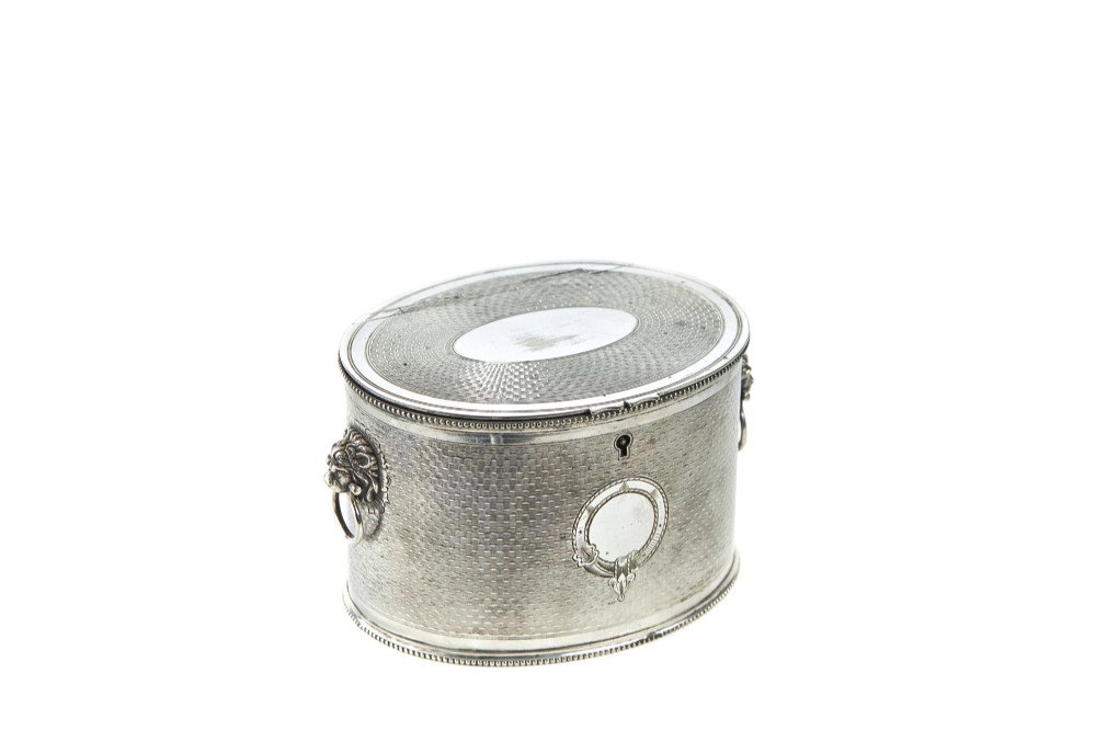 Antique Victorian Silver Plated Tea Caddy