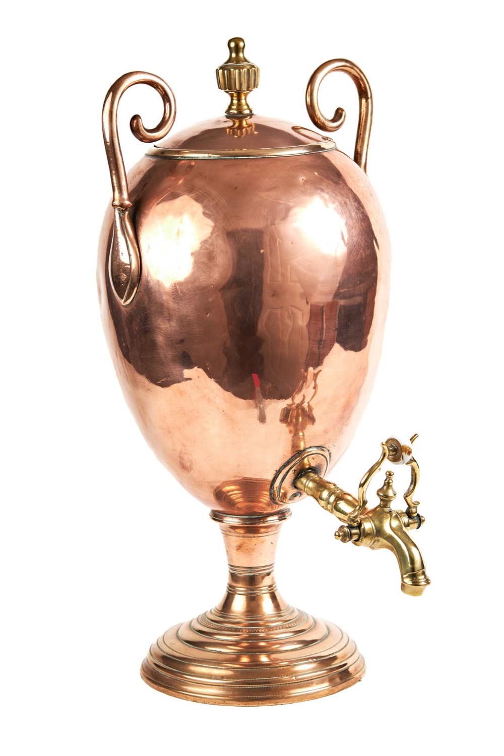 Antique Georgian Copper & Brass Tea Urn