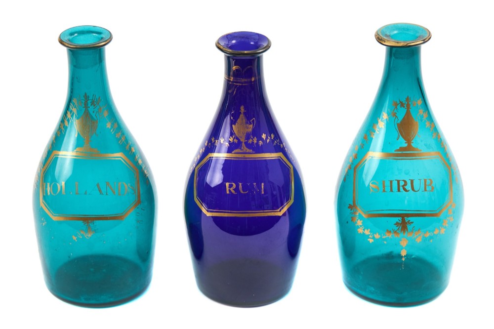 Set Of Three Victorian Decanters