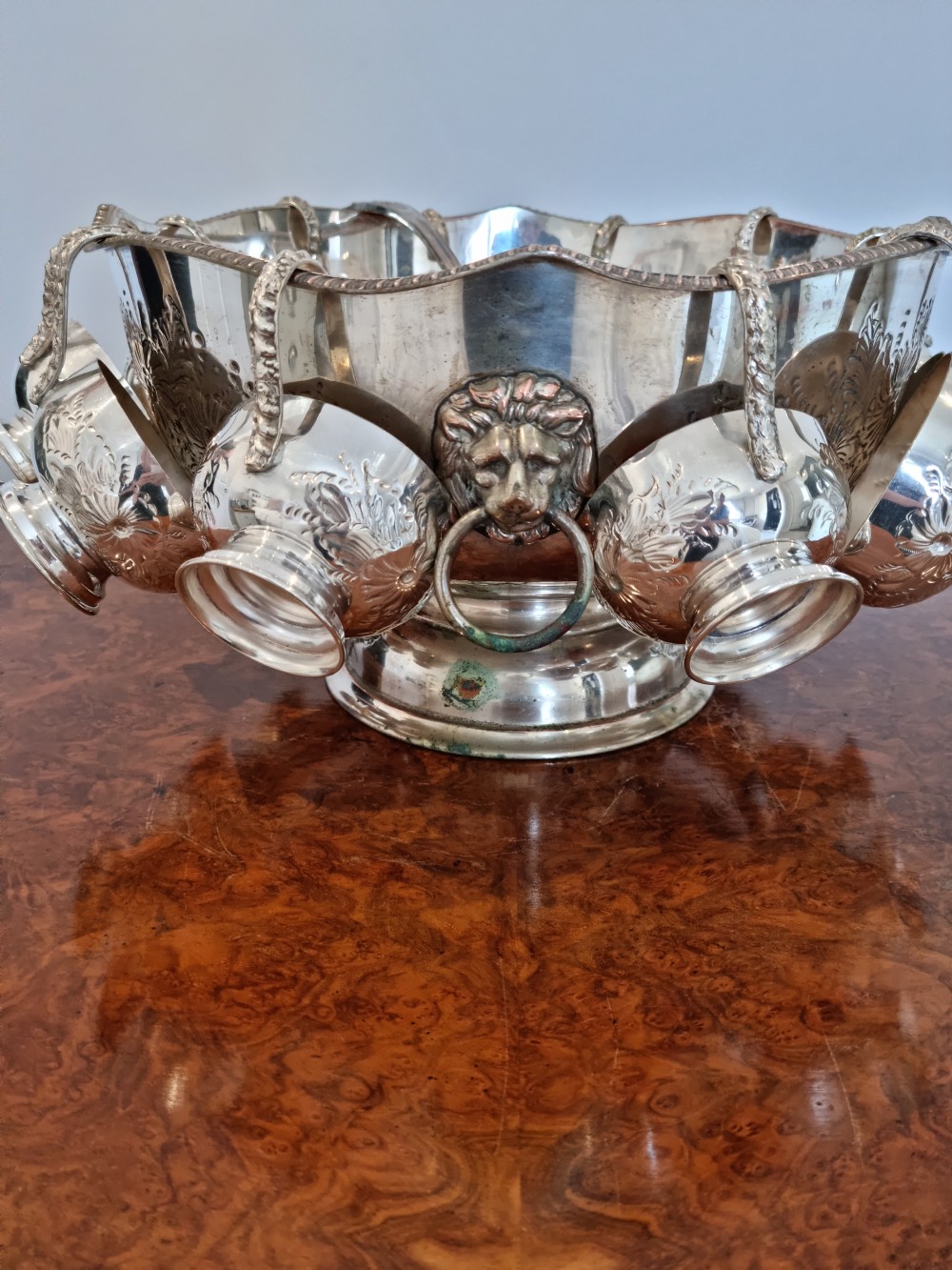 Antique Edwardian Silver Plated Punch Bowl View III