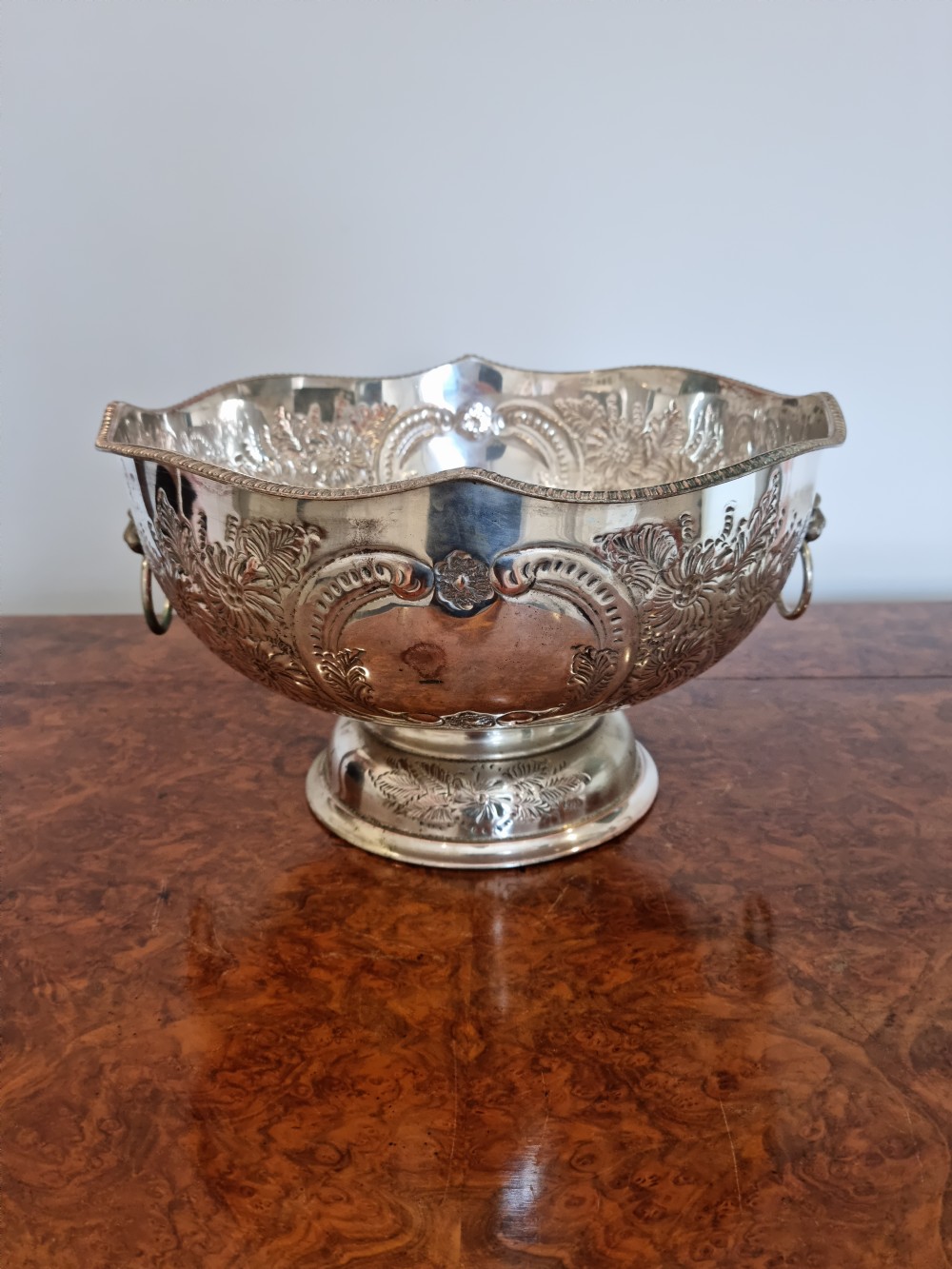 Antique Edwardian Silver Plated Punch Bowl View IV