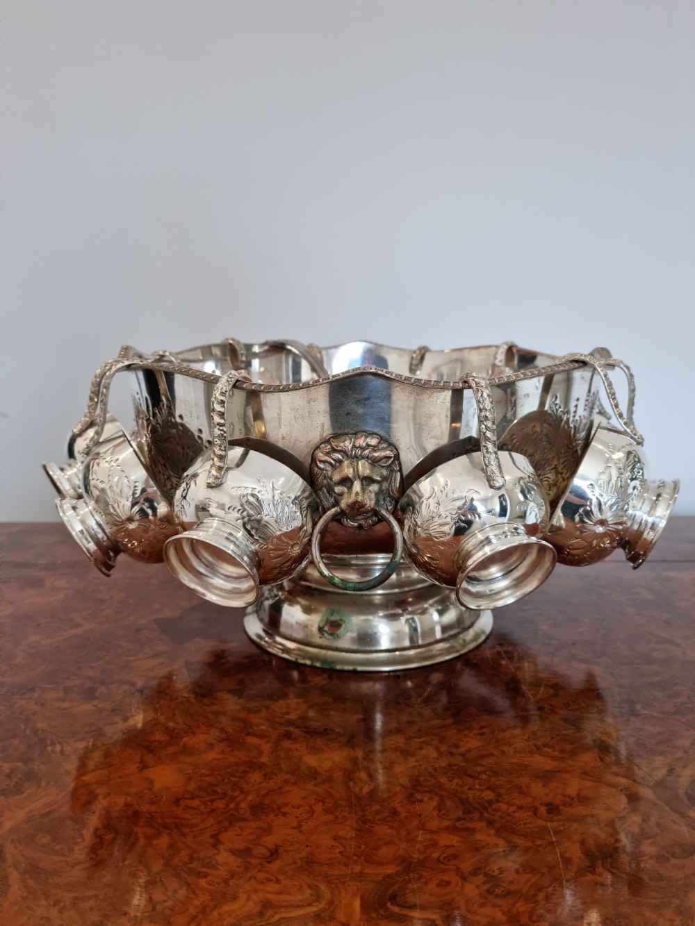 Antique Edwardian Silver Plated Punch Bowl View VI