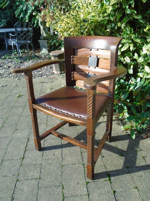 Arts & Crafts William Birch oak armchair