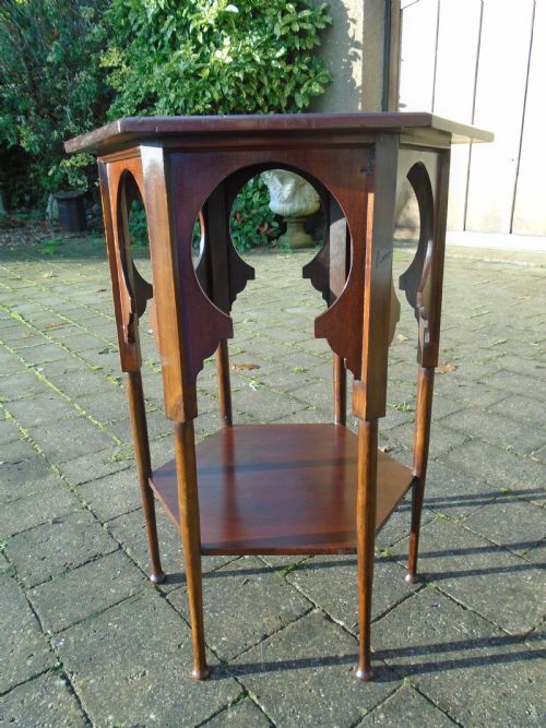 Arts & Crafts Moorish table in walnut