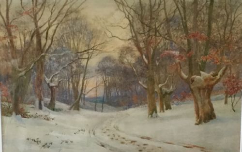 walter follen bishop watercolour - CATEGORY: ANTIQUE ART - DATED 1910
