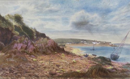 bonomi edward warren watercolour - CATEGORY: ANTIQUE ART - DATED 1870