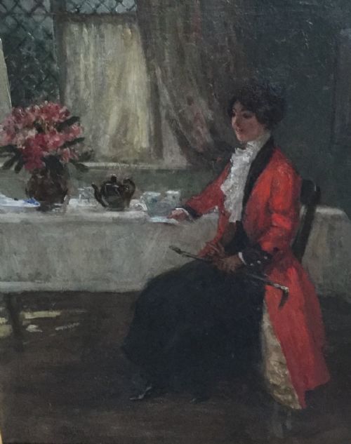 albert ludovici junior oil painting of the duchess of westminster - CATEGORY: ANTIQUE ART - DATED 1920