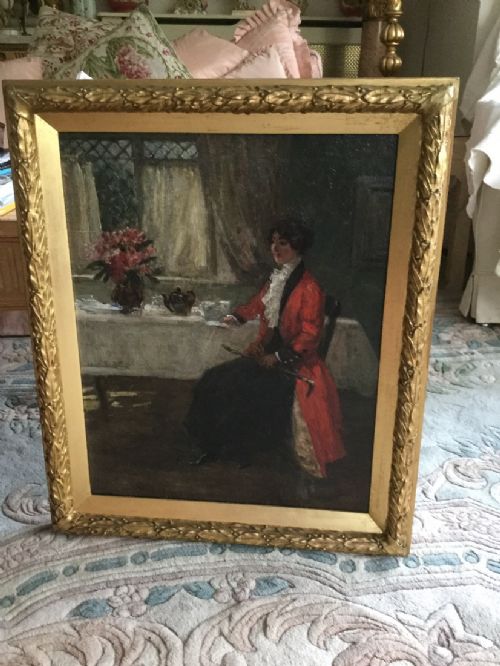 ALBERT LUDOVICI JUNIOR OIL PAINTING OF THE DUCHESS OF WESTMINSTER - ADDITIONAL PHOTO 1