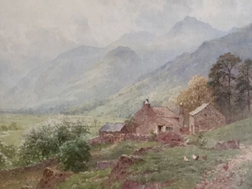 harry sutton palmer watercolour 'langdale' - CATEGORY: ANTIQUE ART - DATED 1890