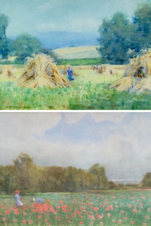 pair of willie stephenson watercolours - CATEGORY: ANTIQUE ART - DATED 1920