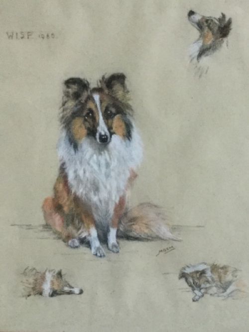 mabel gear pastel - CATEGORY: ANTIQUE ART - DATED 1960