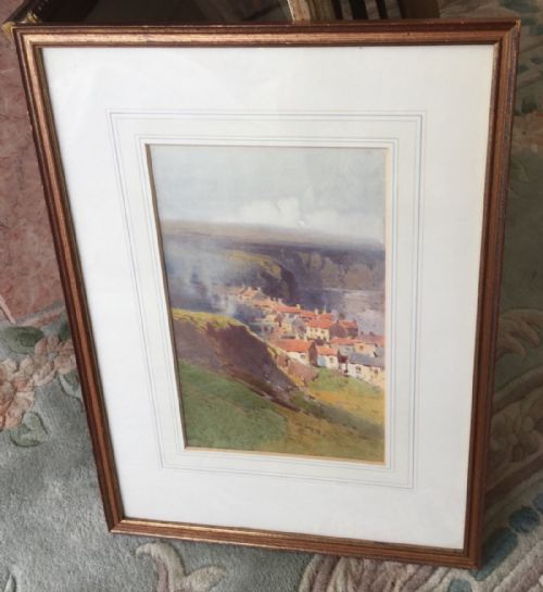ARTHUR TUCKER WATERCOLOUR ' ROBIN HOODS BAY' NORTH YORKS - ADDITIONAL PHOTO 1