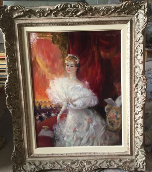 JOHN STREVENS OIL PAINTING UNE AGREABLE SOIREE - ADDITIONAL PHOTO 1