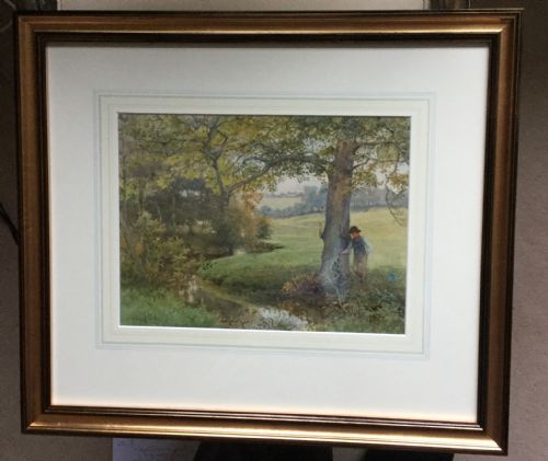 CHARLES EDWARD WISON WATERCOLOUR THE FISHER BOY - ADDITIONAL PHOTO 1