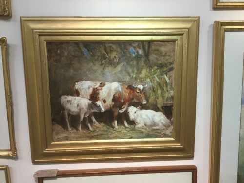 GEORGE SMITH OIL PAINTING CATTLE AT REST - ADDITIONAL PHOTO 1