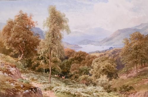 harold sutton pamer watercolour ullswater in the lake district - CATEGORY: ANTIQUE ART - DATED 1900