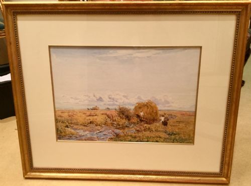 ROBERT THORNE WAITE WATERCOLOUR HARVEST TIME - ADDITIONAL PHOTO 1