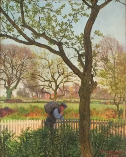 william savage cooper oil painting view of althorne essex - CATEGORY: ANTIQUE ART - DATED 1920
