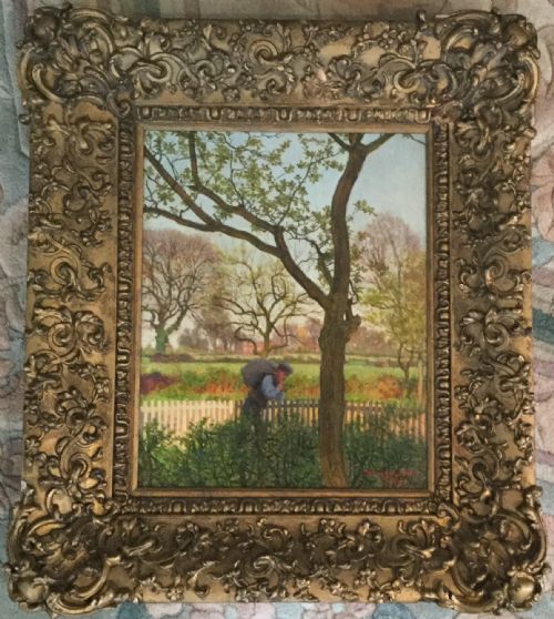 WILLIAM SAVAGE COOPER OIL PAINTING VIEW OF ALTHORNE ESSEX - ADDITIONAL PHOTO 1