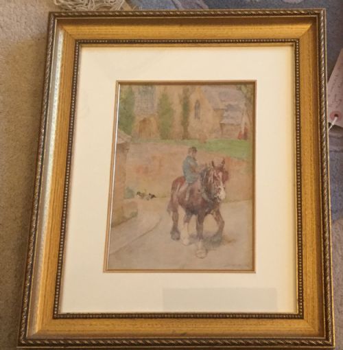 DAVID WOODLOCK WATERCOLOUR VILLAGE LIFE - ADDITIONAL PHOTO 1