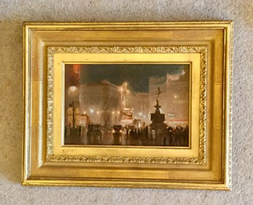 GEORGE HYDE POWNALL OIL PICCADILLY CIRCUS - ADDITIONAL PHOTO 1