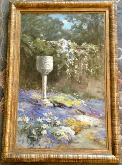 MARY GWWILSON PASTEL WALLED GARDEN SCENE - ADDITIONAL PHOTO 1